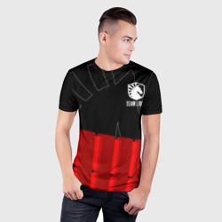 Мужская футболка 3D Slim Форма Team Liquid red - фото 2
