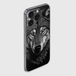 Чехол для iPhone 16 Pro Max силиконовый с защитой камеры Спокойный уверенный волк - фото 2