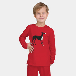 Детская пижама с лонгсливом хлопок Пёс грейхаунд - фото 2
