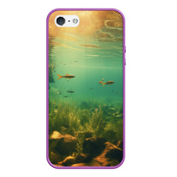 Чехол для iPhone 5/5S матовый Рыбки в море