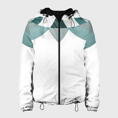 Женская куртка 3D с принтом Геометрическая сова, вид спереди #2