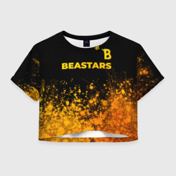 Женская футболка Crop-top 3D Beastars - gold gradient: символ сверху