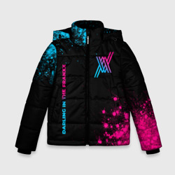 Зимняя куртка для мальчиков 3D Darling in the Franxx - neon gradient: надпись, символ
