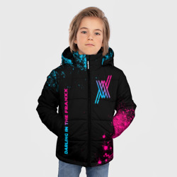 Зимняя куртка для мальчиков 3D Darling in the Franxx - neon gradient: надпись, символ - фото 2