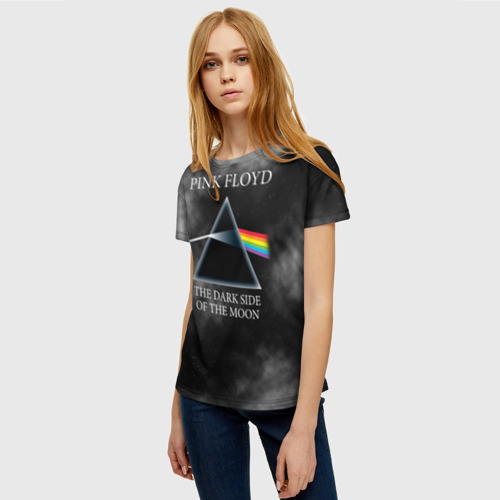 Женская футболка 3D Pink Floyd космос, цвет 3D печать - фото 3