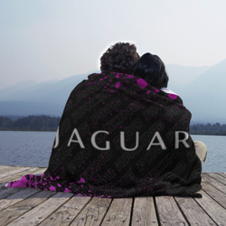 Плед с принтом Jaguar pro racing: надпись и символ для любого человека, вид спереди №3. Цвет основы: 3d (велсофт)