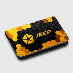 Картхолдер с принтом Jeep - gold gradient: надпись и символ