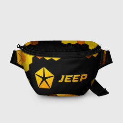 Поясная сумка 3D Jeep - gold gradient: надпись и символ