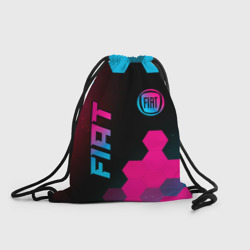 Рюкзак-мешок 3D Fiat - neon gradient: надпись, символ