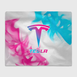 Плед 3D Tesla neon gradient style