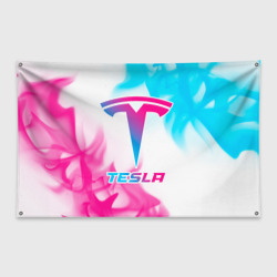 Флаг-баннер Tesla neon gradient style