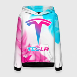 Женская толстовка 3D Tesla neon gradient style