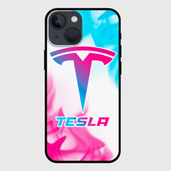 Чехол для iPhone 13 mini Tesla neon gradient style