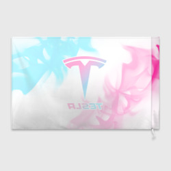 Флаг 3D Tesla neon gradient style - фото 2