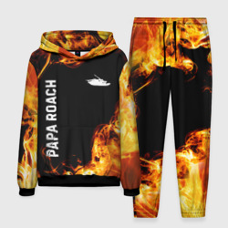 Мужской костюм с толстовкой 3D Papa Roach и пылающий огонь