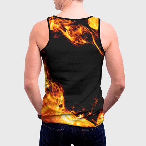 Мужская майка 3D Papa Roach и пылающий огонь, цвет 3D печать - фото 4