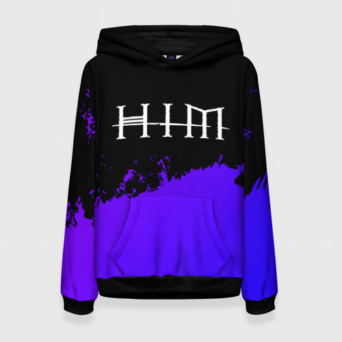 Женская толстовка 3D HIM purple grunge, цвет 3D печать