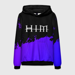 Мужская толстовка 3D HIM purple grunge