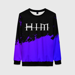 Женский свитшот 3D HIM purple grunge