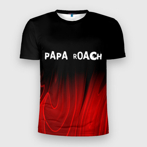 Мужская футболка 3D Slim Papa Roach red plasma, цвет 3D печать