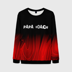 Мужской свитшот 3D Papa Roach red plasma