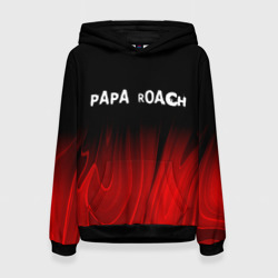 Женская толстовка 3D Papa Roach red plasma