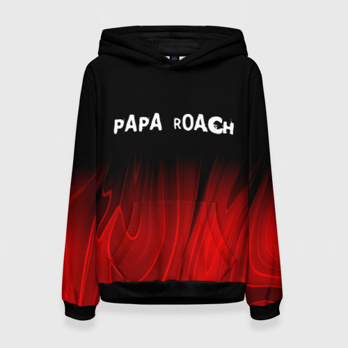 Женская толстовка 3D Papa Roach red plasma, цвет 3D печать