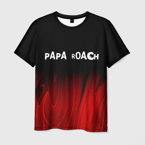 Мужская футболка 3D Papa Roach red plasma, цвет 3D печать