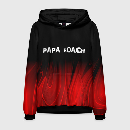 Мужская толстовка 3D Papa Roach red plasma, цвет черный