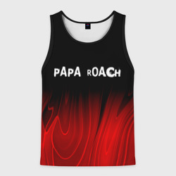 Мужская майка 3D Papa Roach red plasma