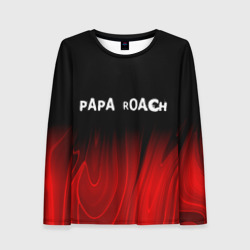 Женский лонгслив 3D Papa Roach red plasma