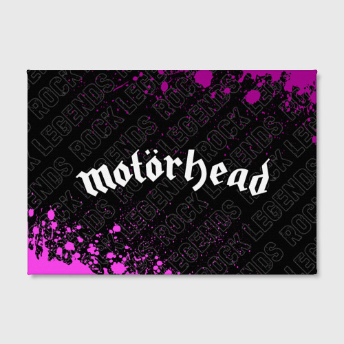 Холст прямоугольный Motorhead rock Legends: надпись и символ, цвет 3D печать - фото 2