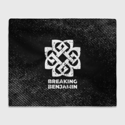 Плед 3D Breaking Benjamin с потертостями на темном фоне