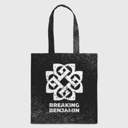 Шоппер 3D Breaking Benjamin с потертостями на темном фоне