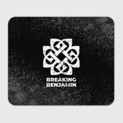 Прямоугольный коврик для мышки Breaking Benjamin с потертостями на темном фоне