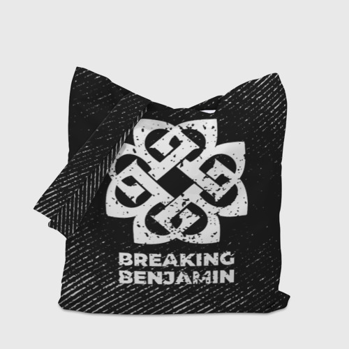 Шоппер 3D Breaking Benjamin с потертостями на темном фоне - фото 4