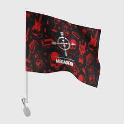 Флаг для автомобиля Megadeth rock glitch