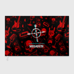 Флаг 3D Megadeth rock glitch