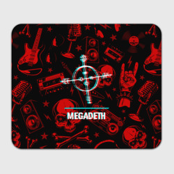 Прямоугольный коврик для мышки Megadeth rock glitch