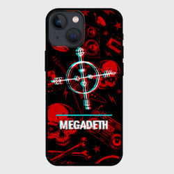 Чехол для iPhone 13 mini Megadeth rock glitch