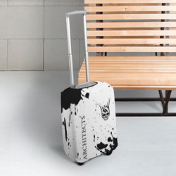Чехол для чемодана 3D Architects и рок символ на светлом фоне - фото 2
