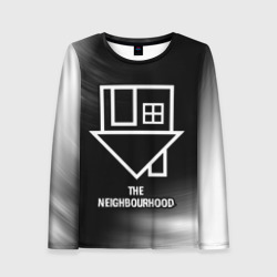 Женский лонгслив 3D The Neighbourhood glitch на темном фоне