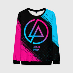 Мужской свитшот 3D Linkin Park - neon gradient