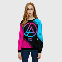 Женский свитшот 3D Linkin Park - neon gradient - фото 2