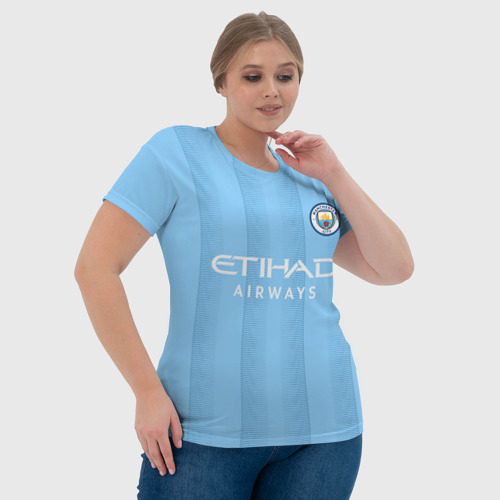 Женская футболка 3D с принтом Кевин Де Брёйне Манчестер Сити 23/24 форма домашняя, фото #4