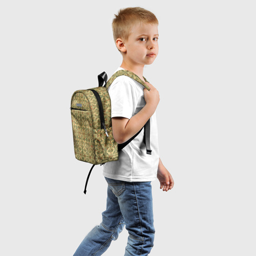Детский рюкзак 3D с принтом Средневековый узор, вид сзади #1