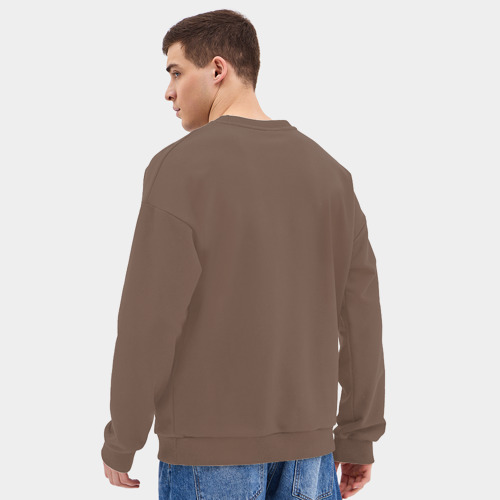 Мужской свитшот oversize без начеса хлопок Птица Сирин - фото 4