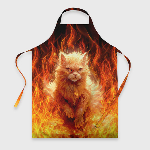 Фартук 3D Огненный рыжий котик