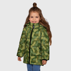 Зимняя куртка для девочек 3D Лоси - камуфляж - фото 2