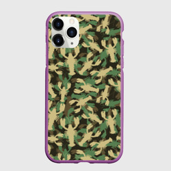 Чехол для iPhone 11 Pro матовый Камуфляж из раков